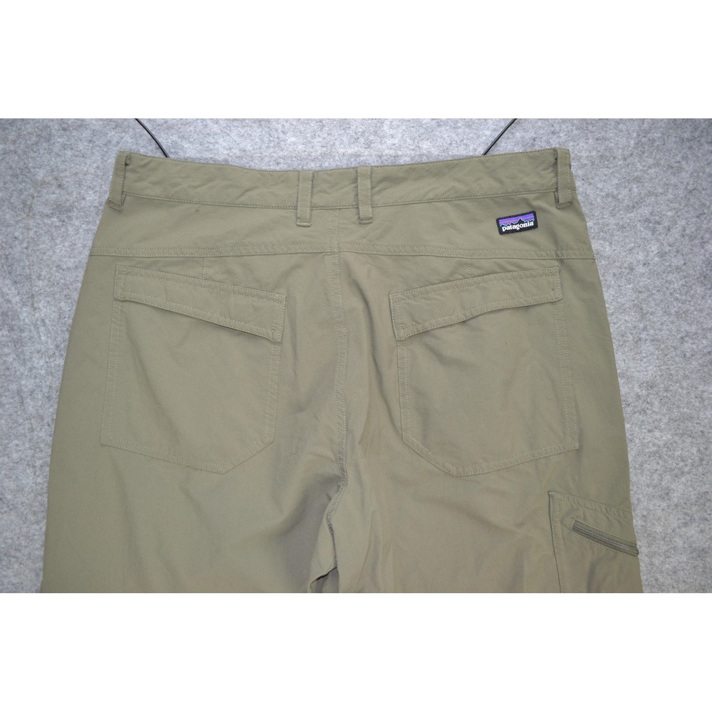 Patagonia Pants Mens 34‎ Green Nylon Spandex Outdoor Hiking Cargo Zip Pocket - Picture 8 of 16